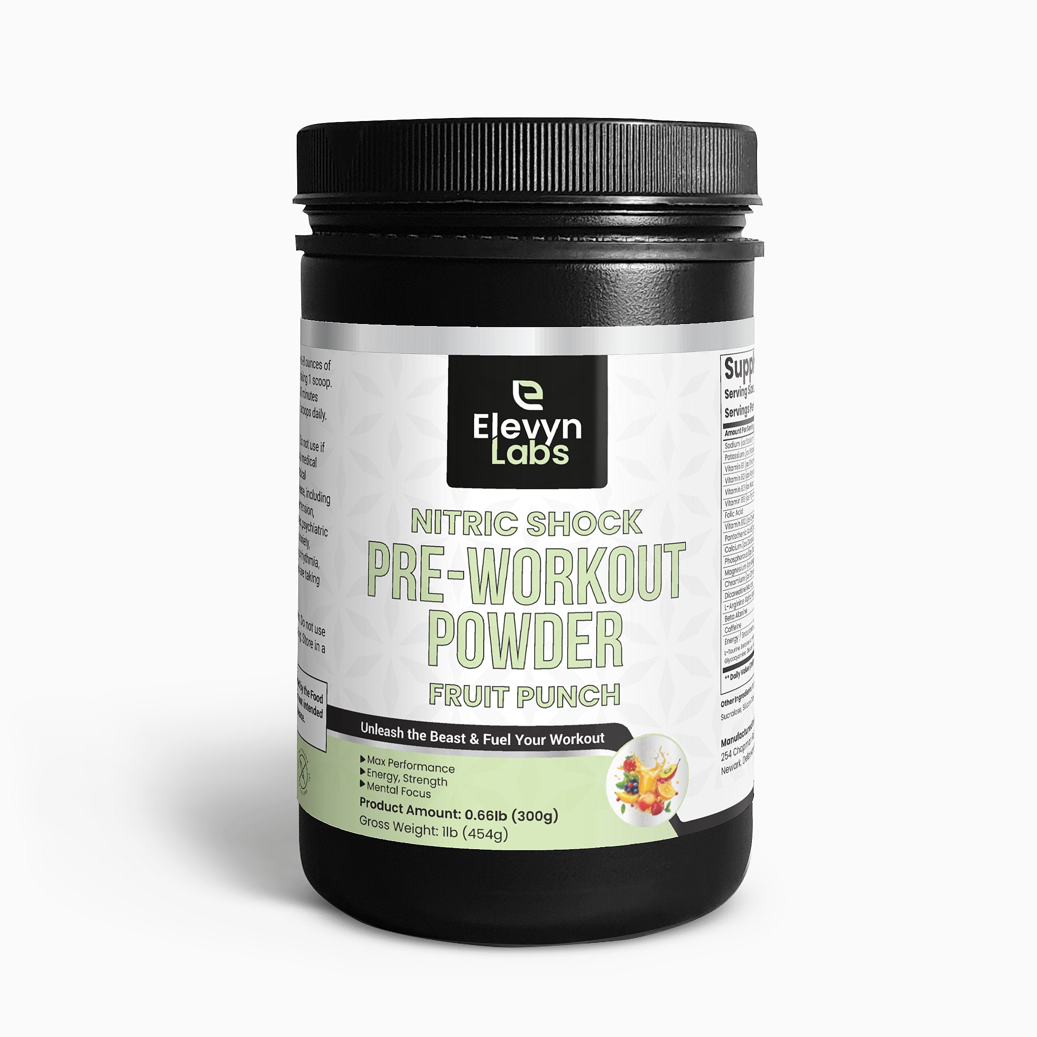 Nitric Shock Pre-Workout Powder (Fruit Punch)